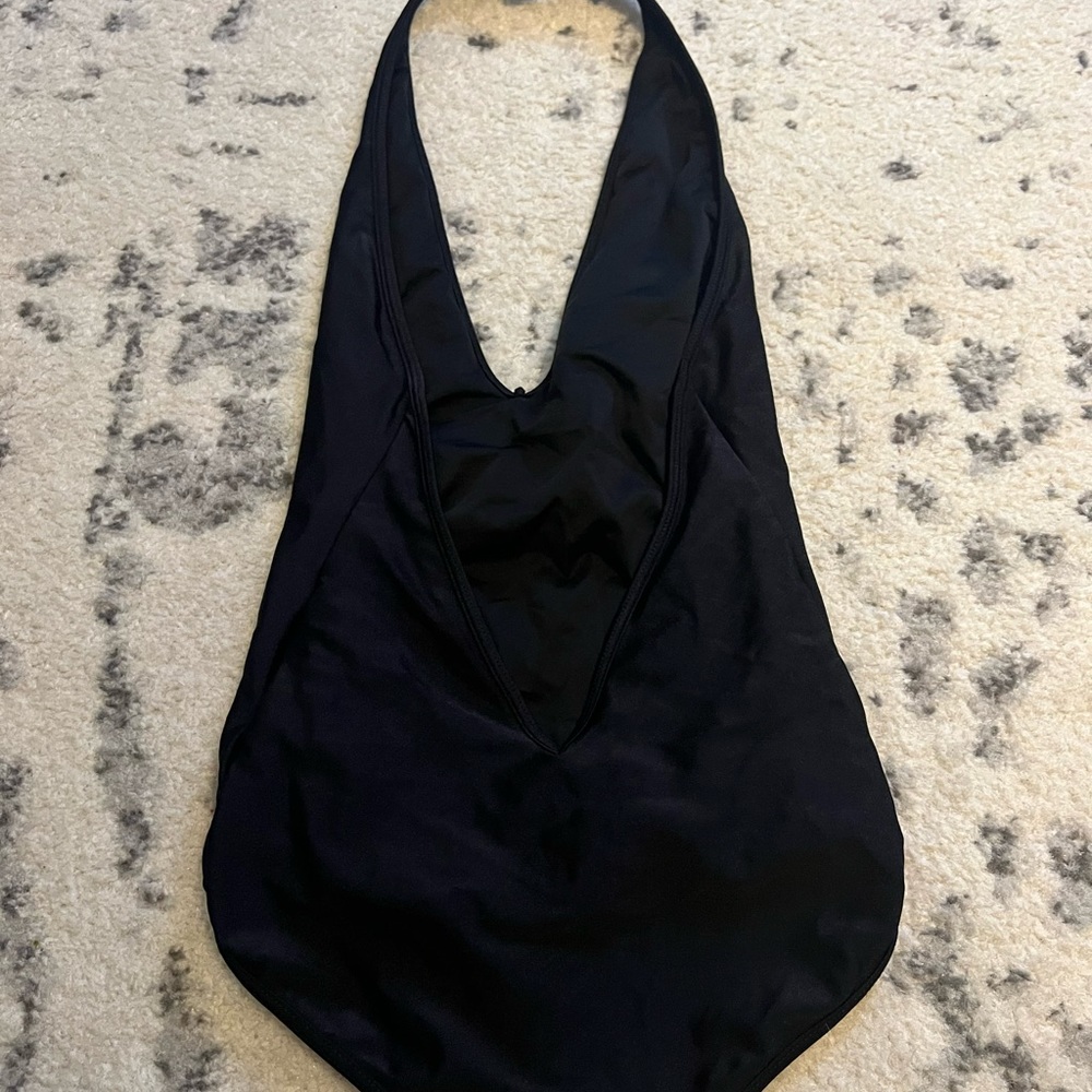 American apparel black halter swimsuit size small
